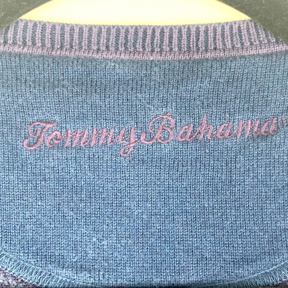 Men’s Tommy Bahama Purple Indigo Sweater XL - Picture 3 of 8